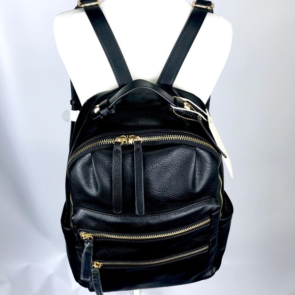 Madison West Handbags - Madison West vegan leather large backpack NWT
